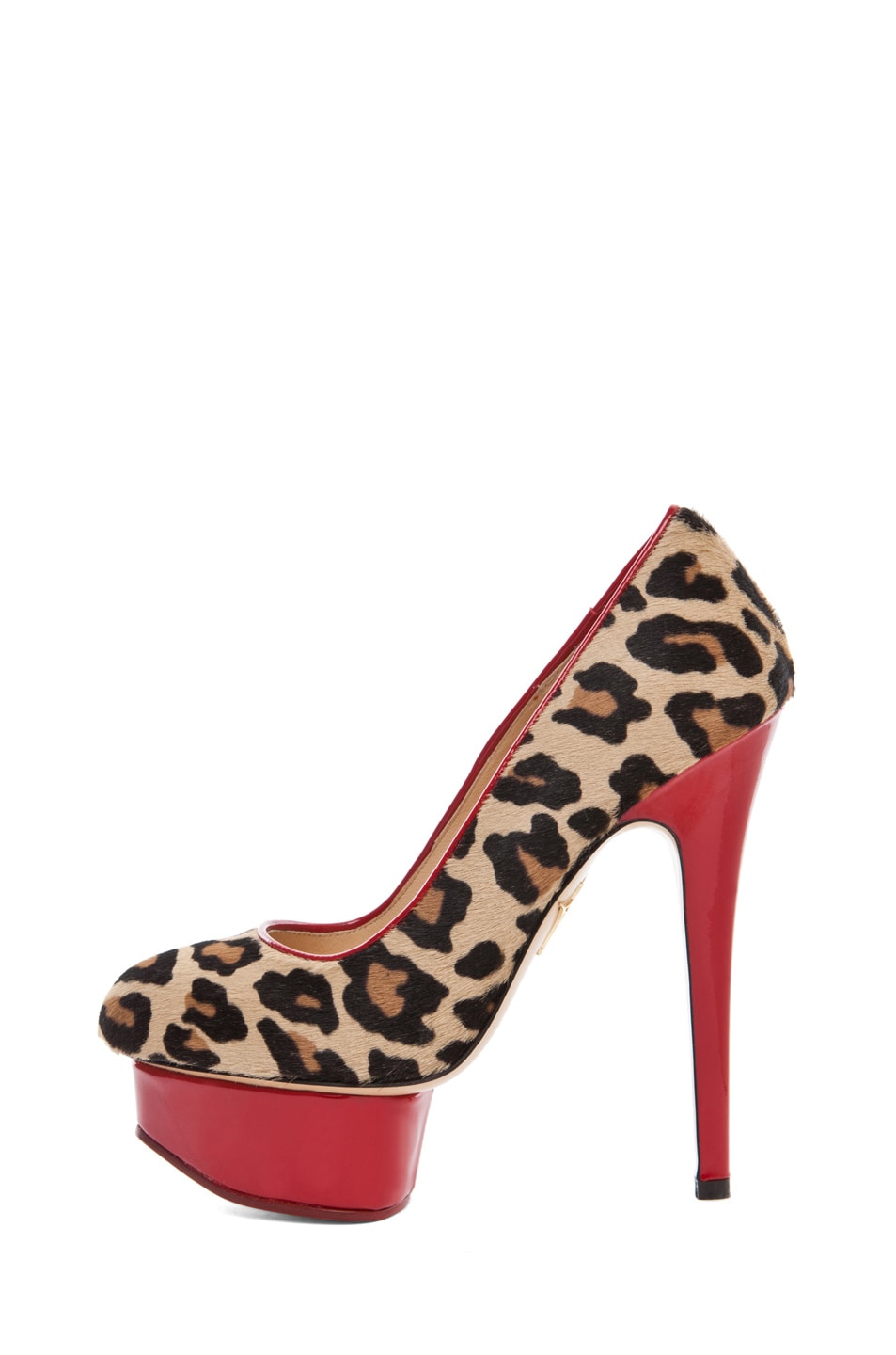 Image 1 of Charlotte Olympia Polly Signature Court Calf Hair Pump in Leopard