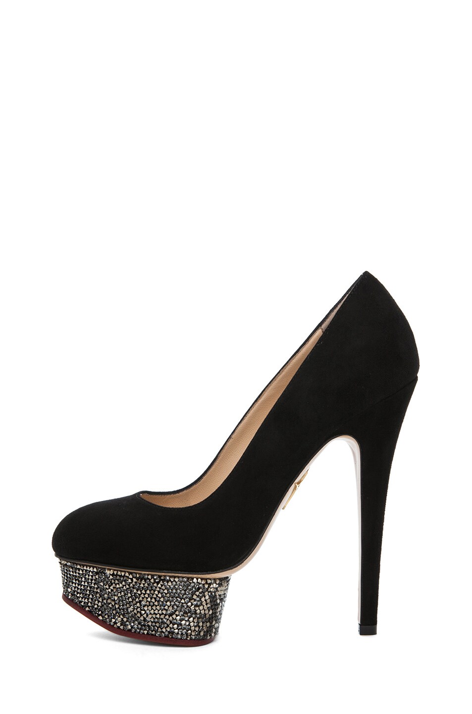 Image 1 of Charlotte Olympia Dolly Signature Court with Swarovski Island Platform in Black