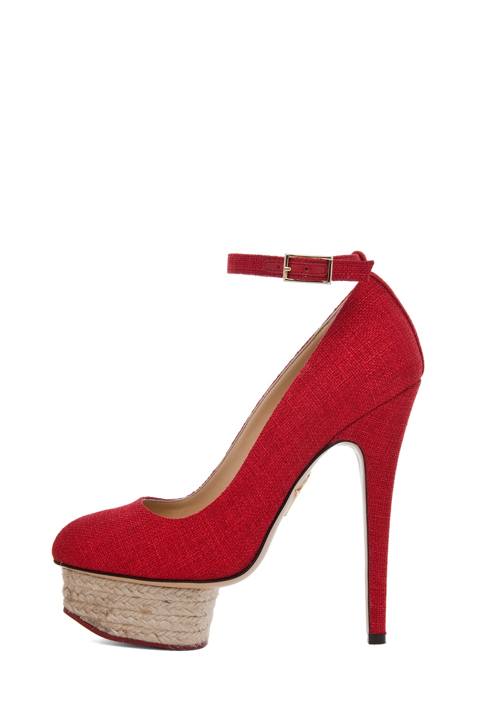 Image 1 of Charlotte Olympia Dolores Espadrille Heel in Red