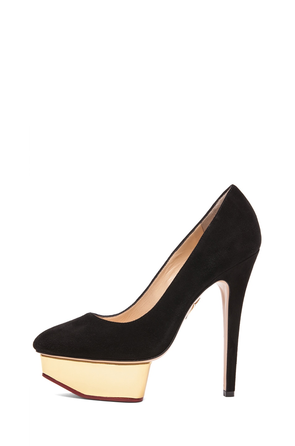 Image 1 of Charlotte Olympia Cindy Suede Pumps in Black Suede