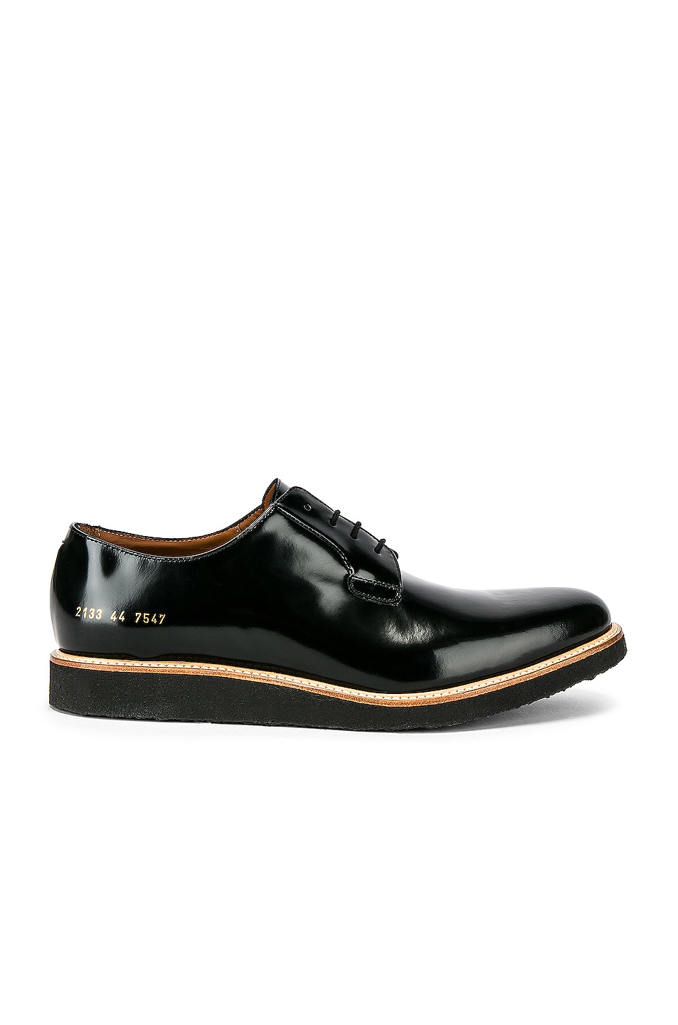 COMMON PROJECTS RAISED-SOLE LACE-UP LEATHER DERBY SHOES, BLACK | ModeSens