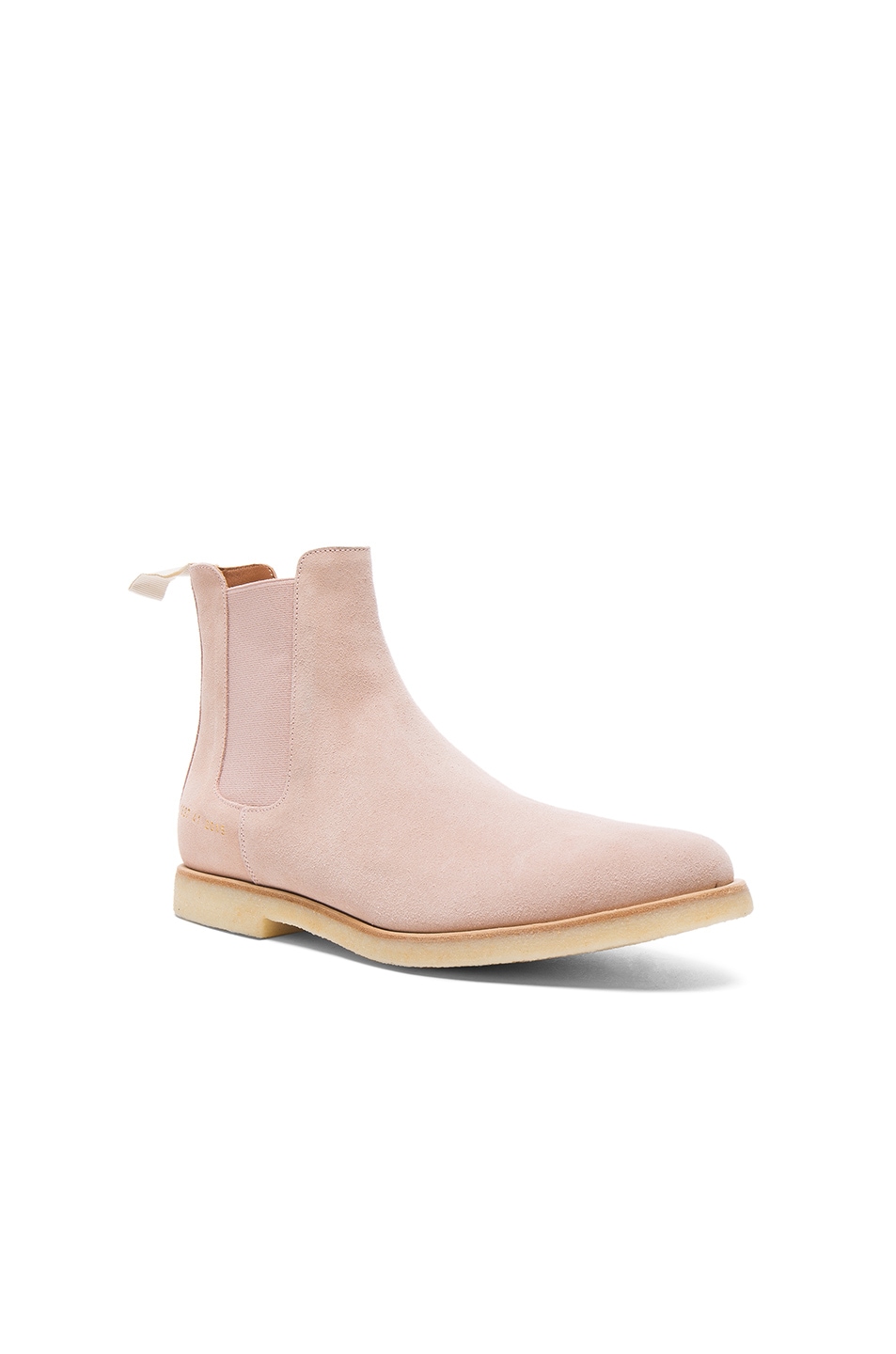 Image 1 of Common Projects Suede Chelsea Boots in Blush