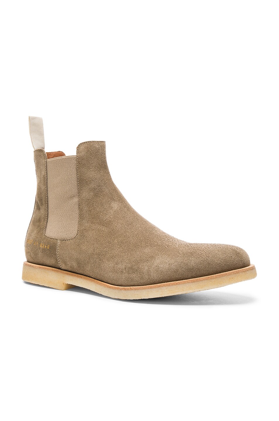 Image 1 of Common Projects Suede Chelsea Boots in Taupe