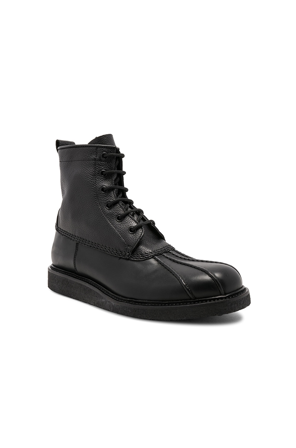 Image 1 of Common Projects Leather Duck Boots in Black