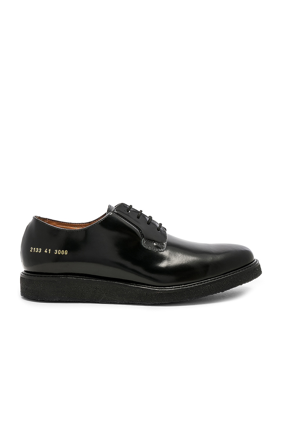 Common Projects Derby Shine in Black & Black | FWRD