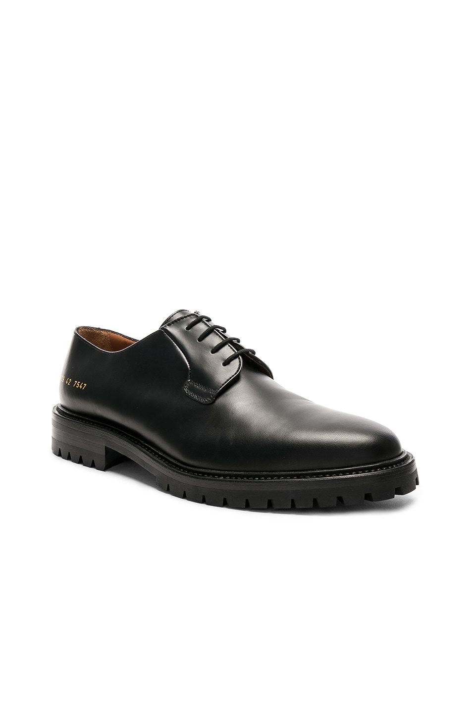 Image 1 of Common Projects Leather Derby in Black