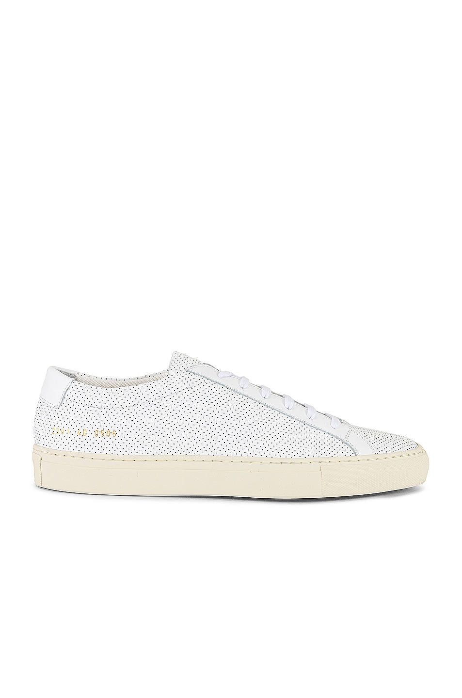 Image 1 of Common Projects Achilles Low Perforated in White