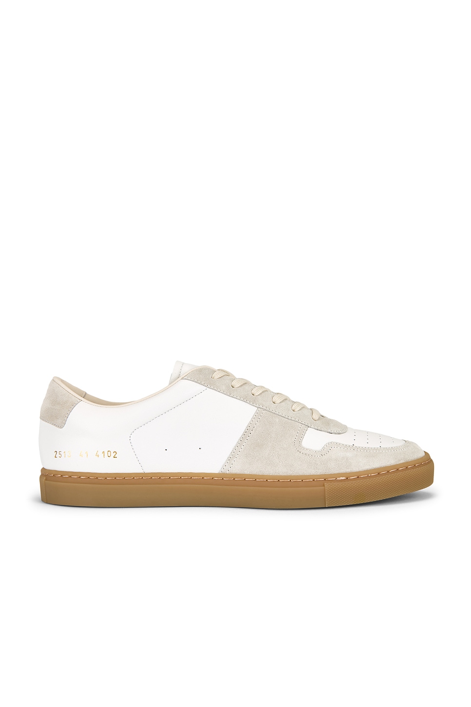 Image 1 of Common Projects Article 2513 Bball Slim Gum Sole Sneaker in Off White