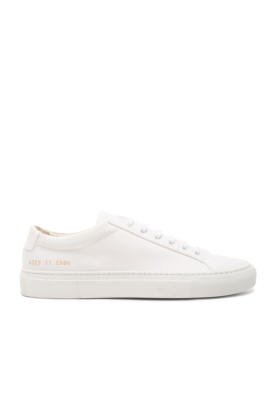 Image 1 of Common Projects Canvas Achilles Low in White