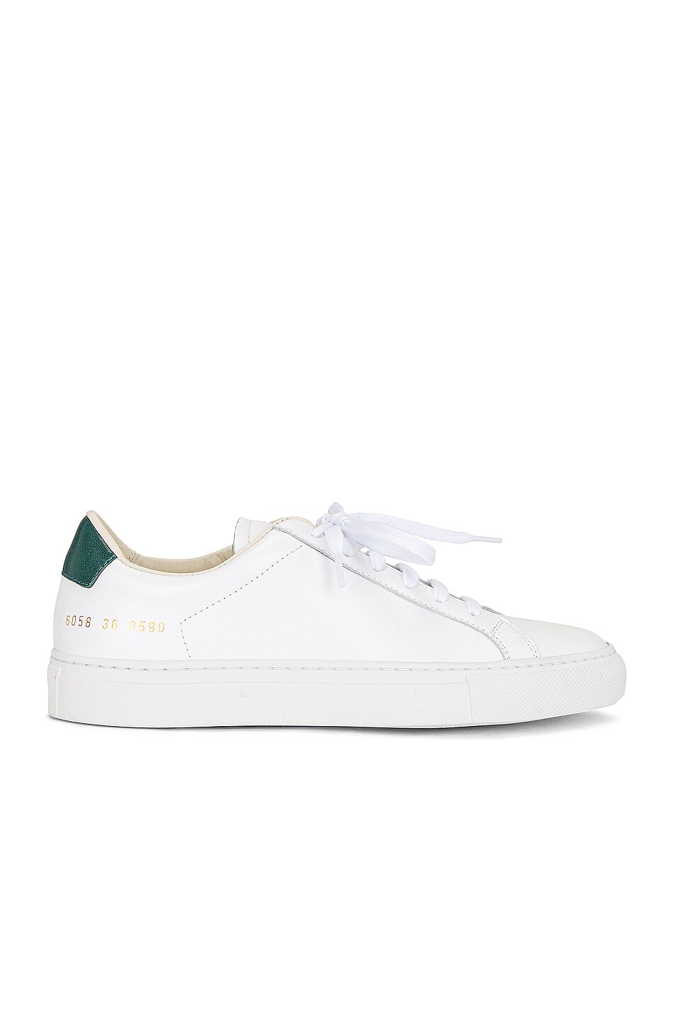 Image 1 of Common Projects Retro Low Sneaker in White & Green