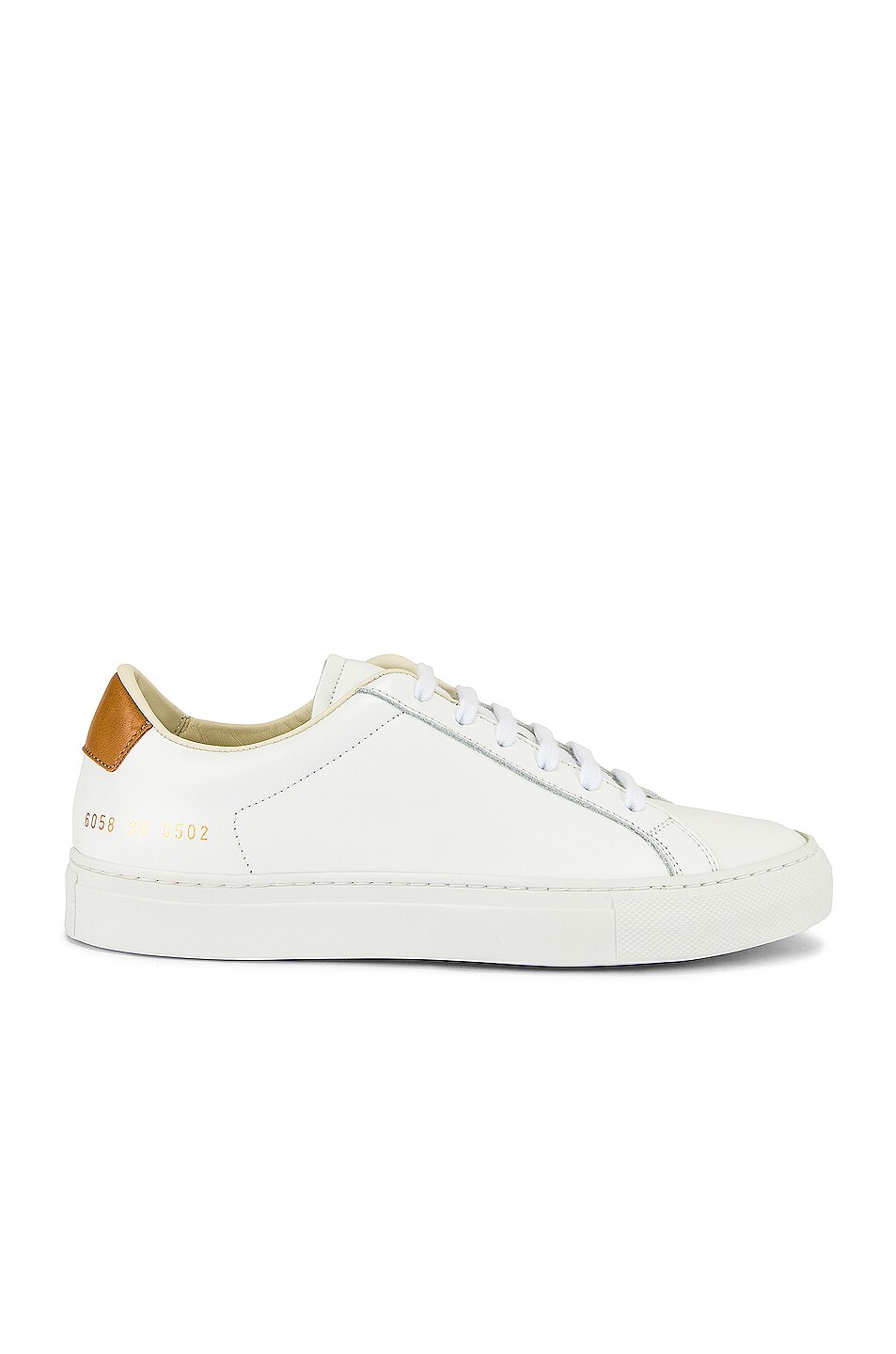 Image 1 of Common Projects Retro Low Sneaker in White & Tan