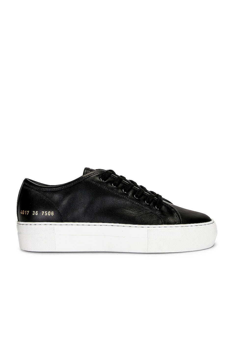 Image 1 of Common Projects Tournament Low Super Leather Sneaker in Black & White