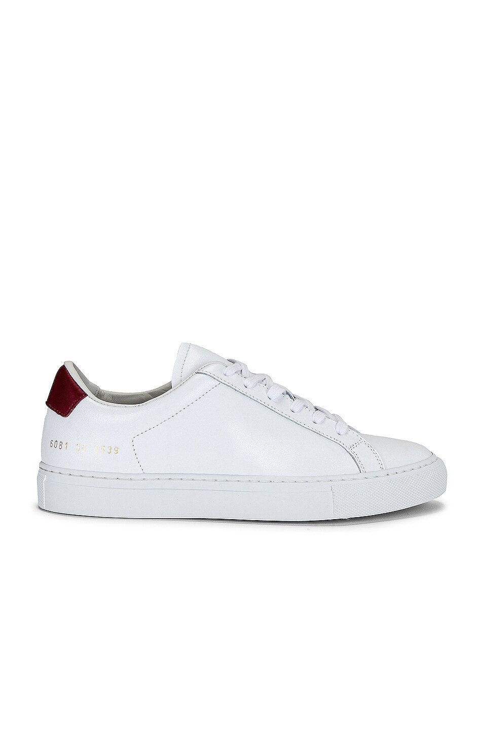 Image 1 of Common Projects Retro Low Sneaker in White & Red