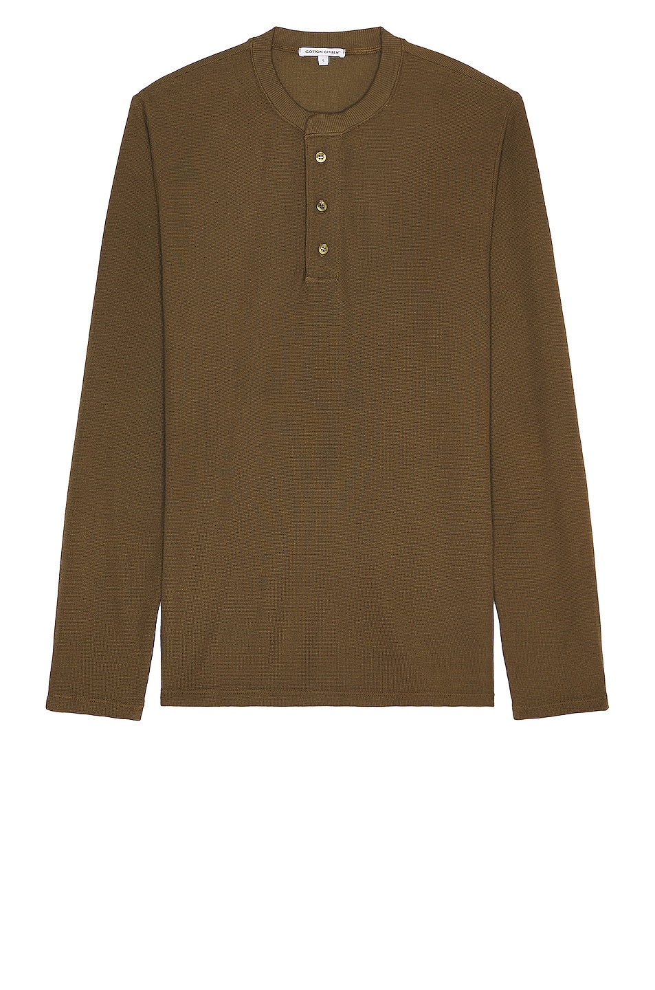 Image 1 of COTTON CITIZEN The Hendrix Henley in Olive