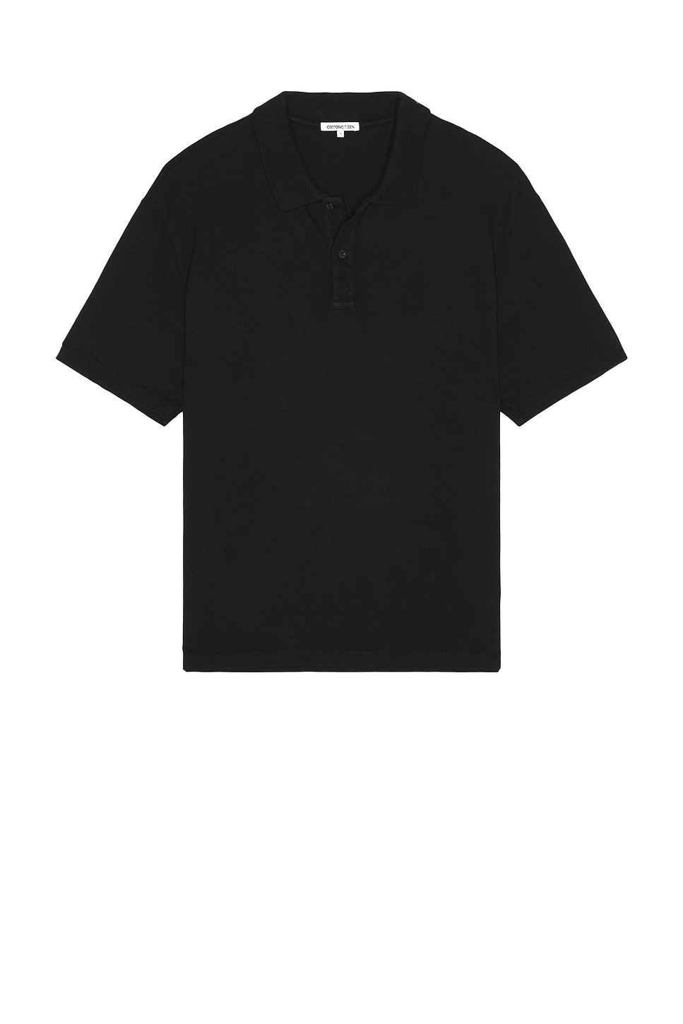 Image 1 of COTTON CITIZEN Lennon Polo Tee in Jet Black
