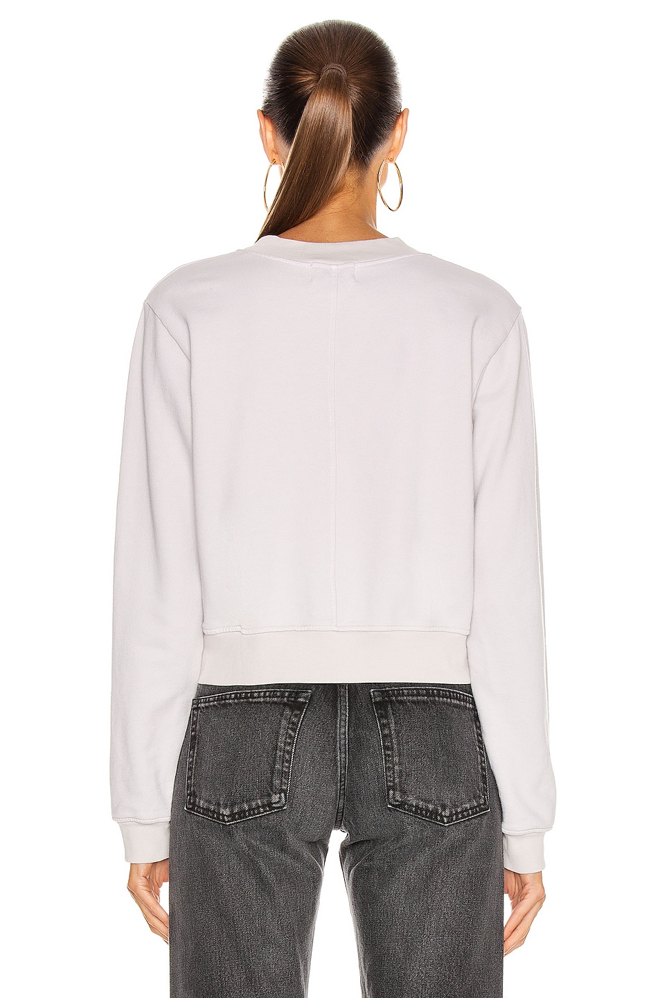 COTTON CITIZEN Milan Crew Neck Sweatshirt in White Stone FWRD