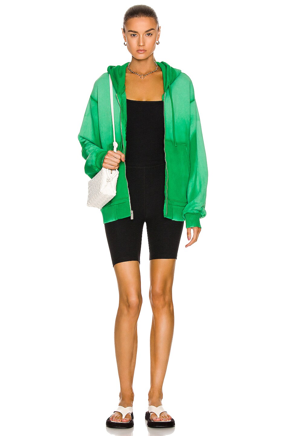 COTTON CITIZEN Brooklyn Zip Hoodie in Sun Faded Green FWRD