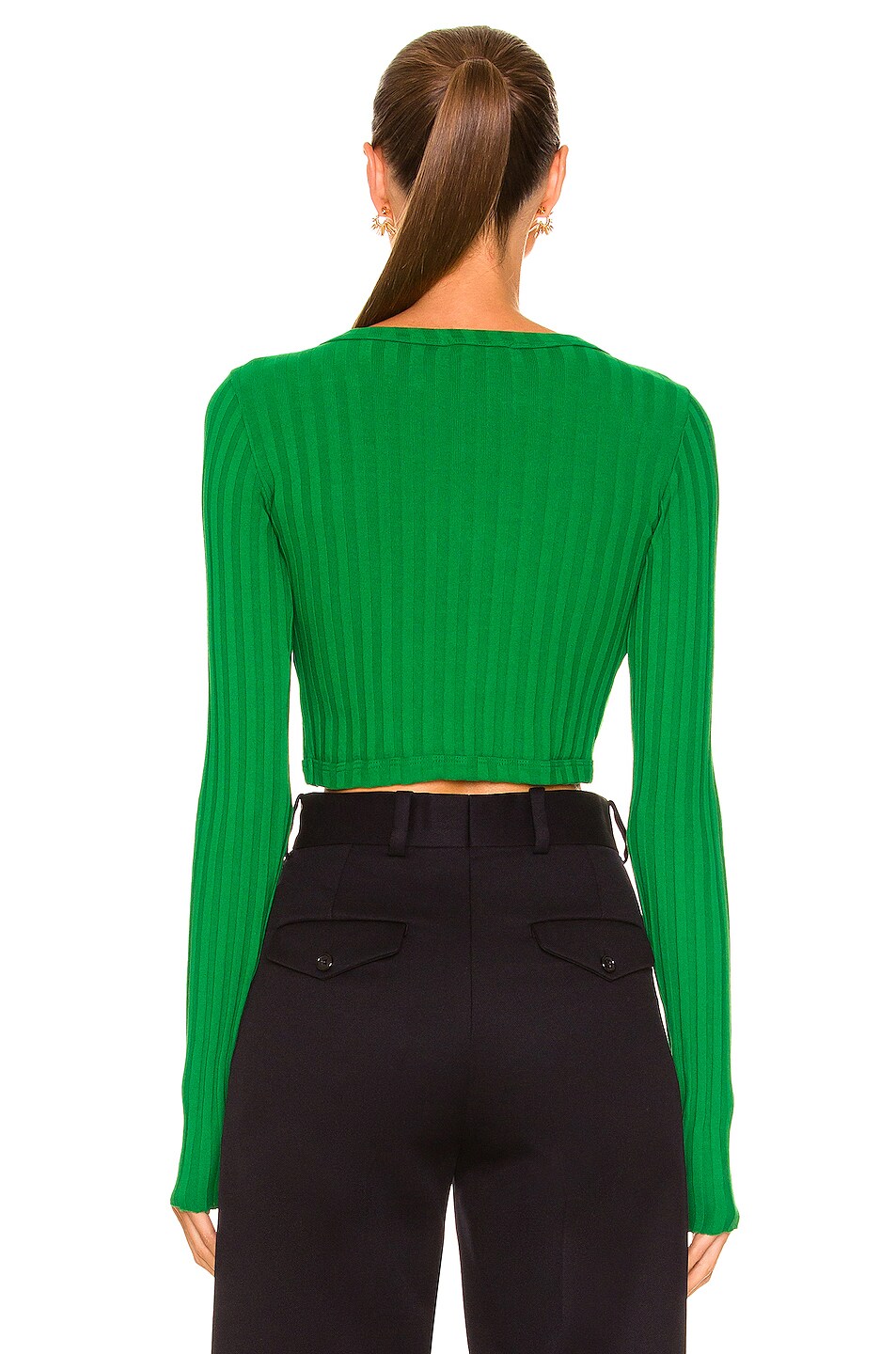COTTON CITIZEN Capri Crop Cardigan in Kelly Green FWRD