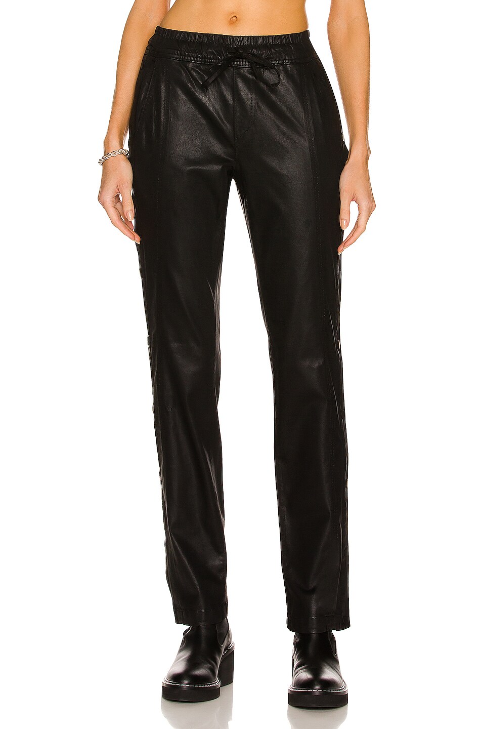Image 1 of COTTON CITIZEN The London Snap Pant in Black Coated