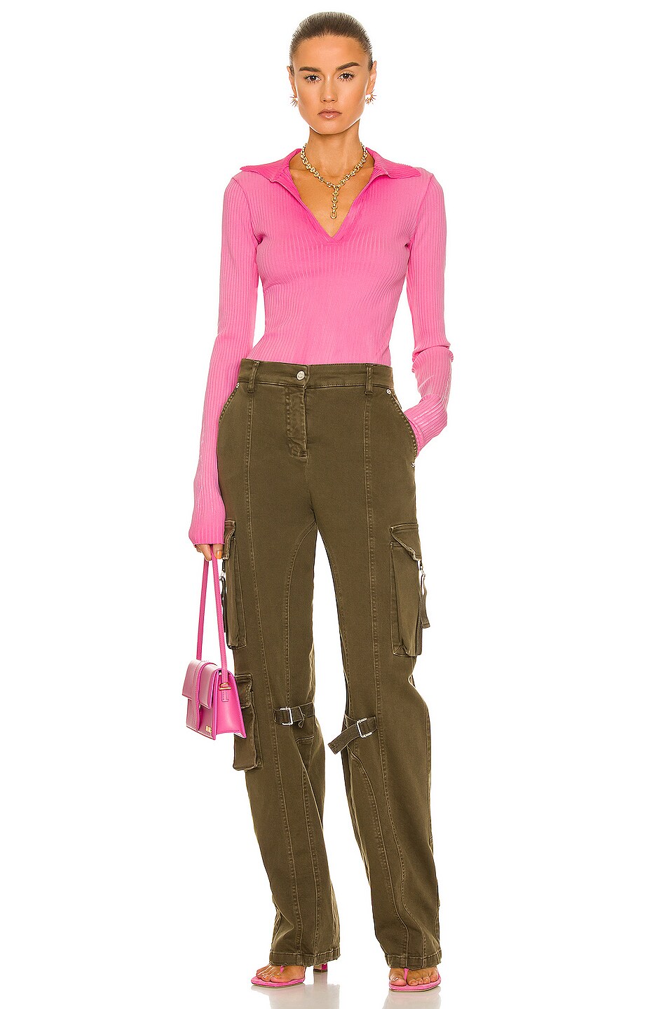 COTTON CITIZEN Polo in Hot Pink Mix FWRD