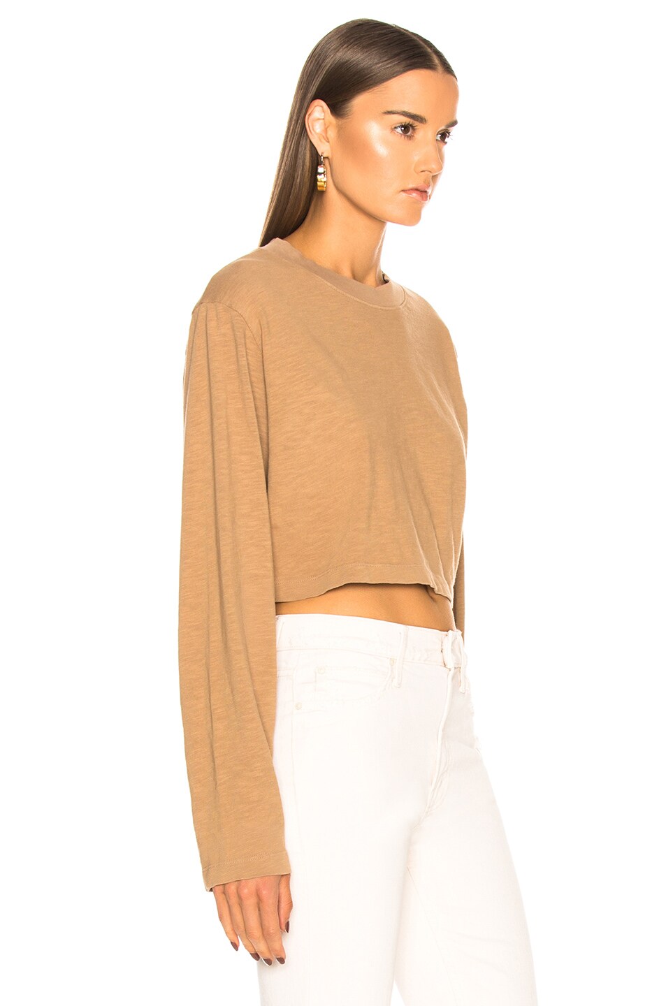 COTTON CITIZEN Tokyo Long Sleeve Tee in Dark Tan FWRD