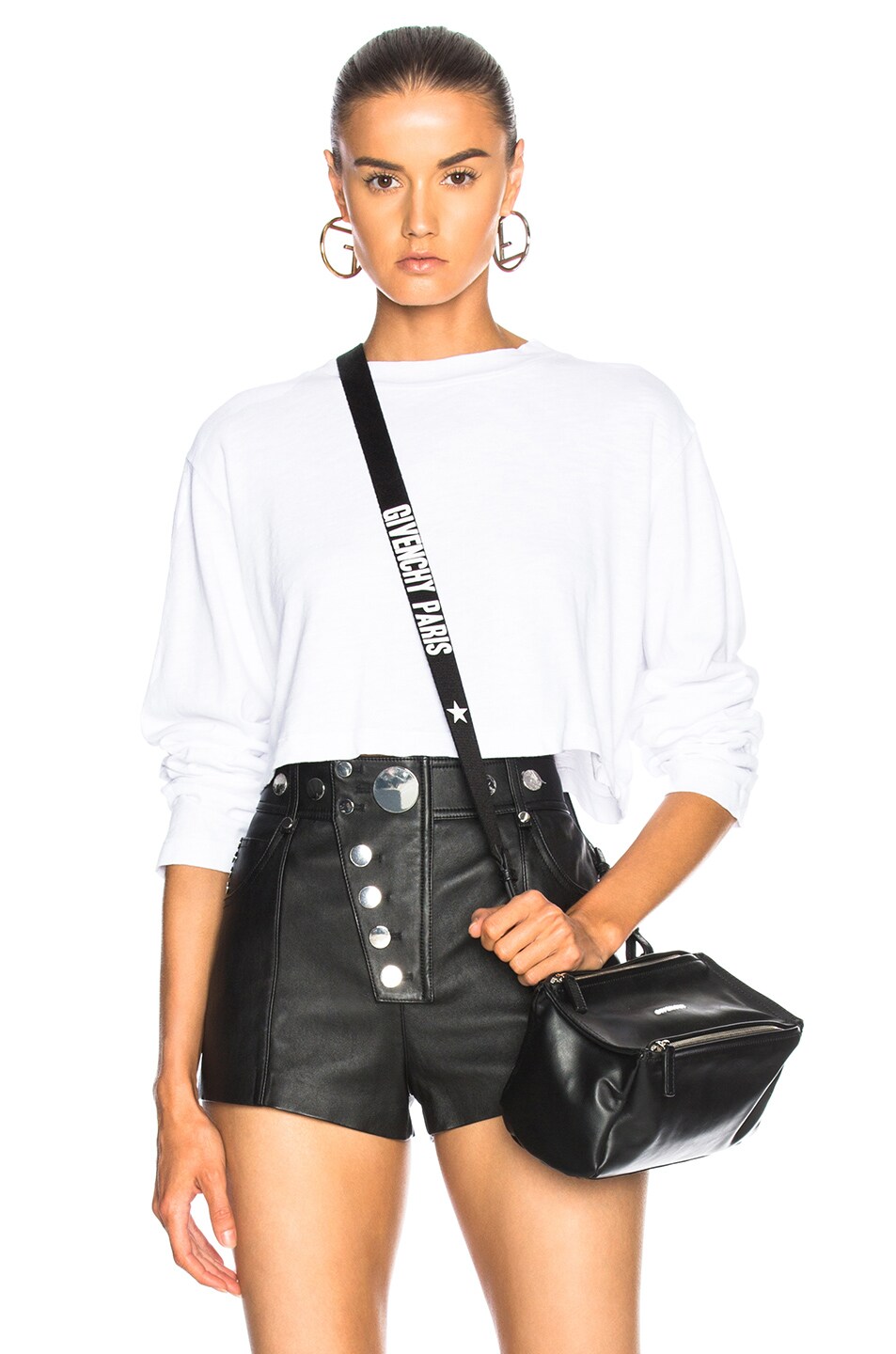 Image 1 of COTTON CITIZEN Tokyo Long Sleeve Crop Tee in White
