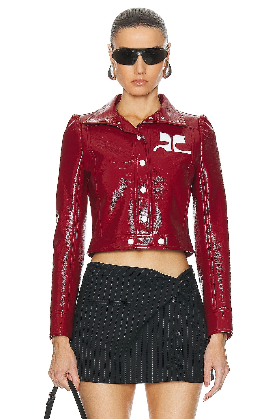 Image 1 of Courreges Reedition Vinyl Jacket in Red