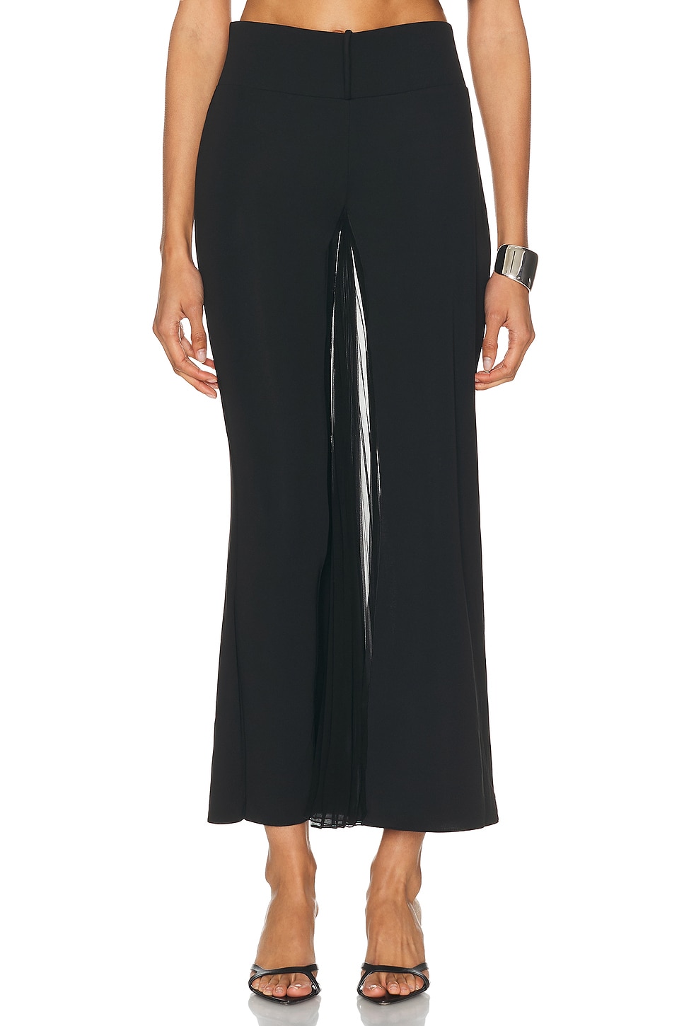 Infinity Pleats Jersey Pant in Black