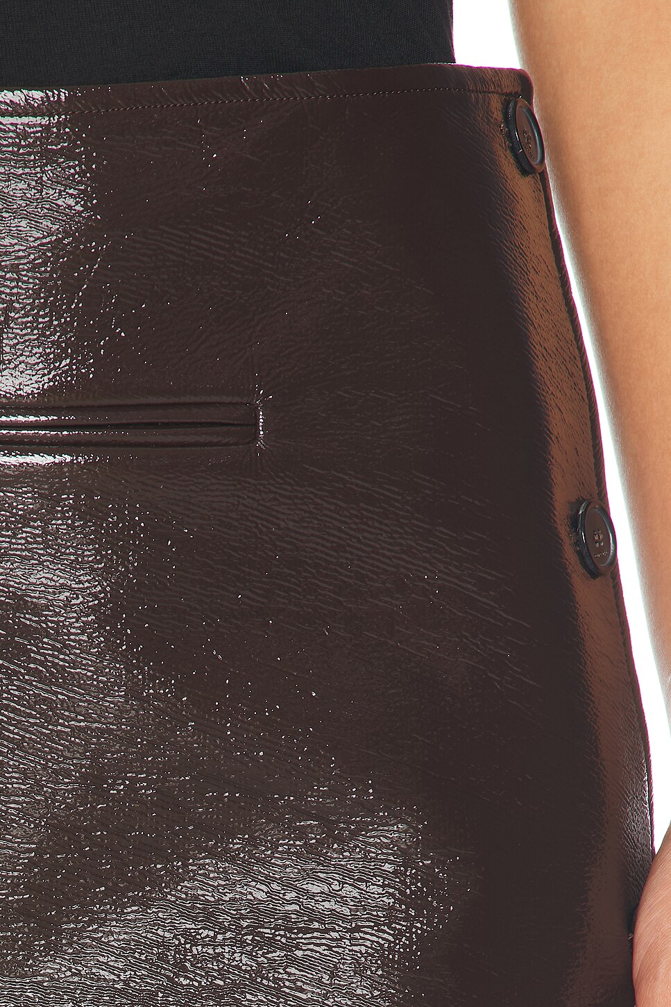 Courrèges Oblique Vinyl Mini Skirt