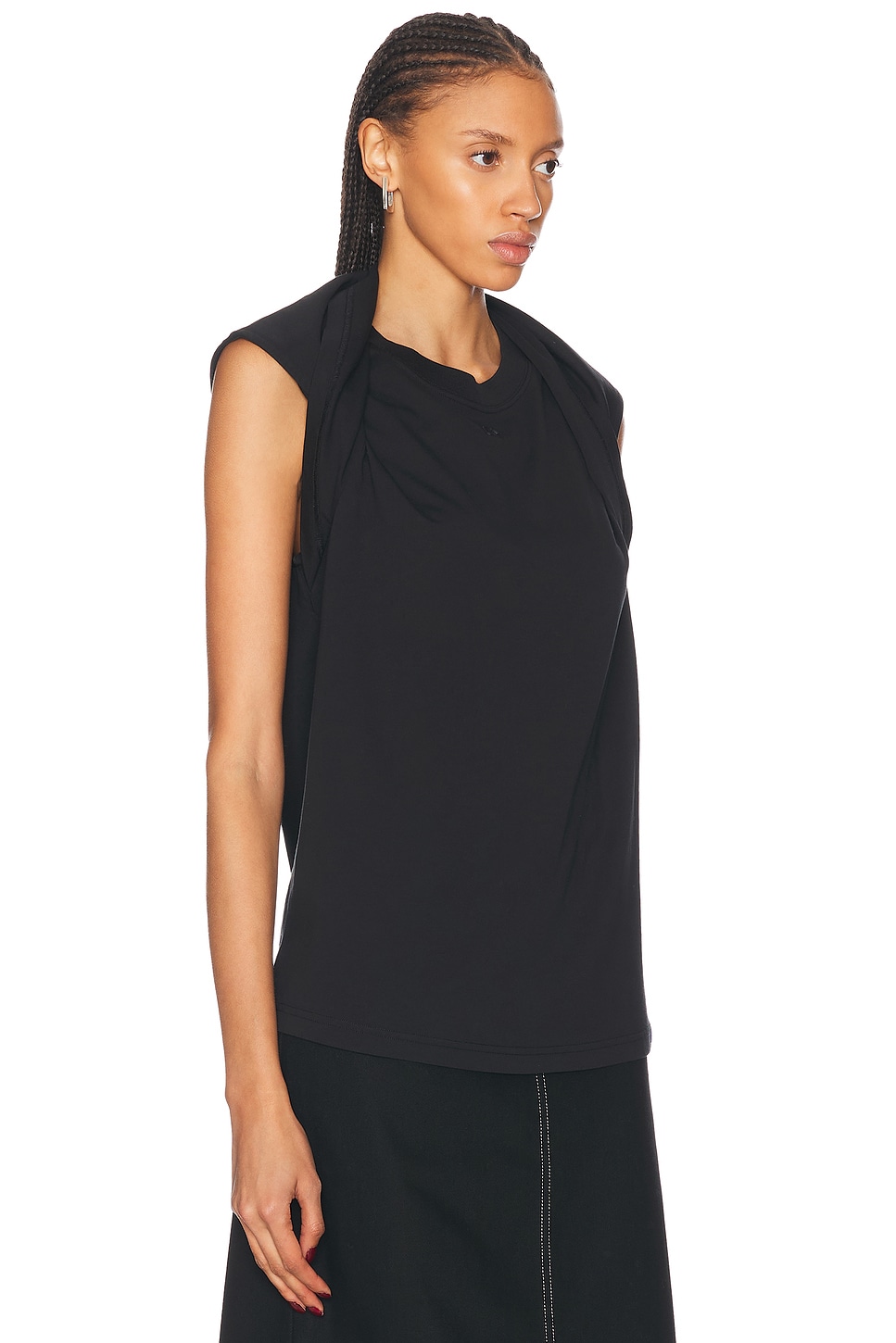 Shop Courrèges Multi-styling Tank Top In Black