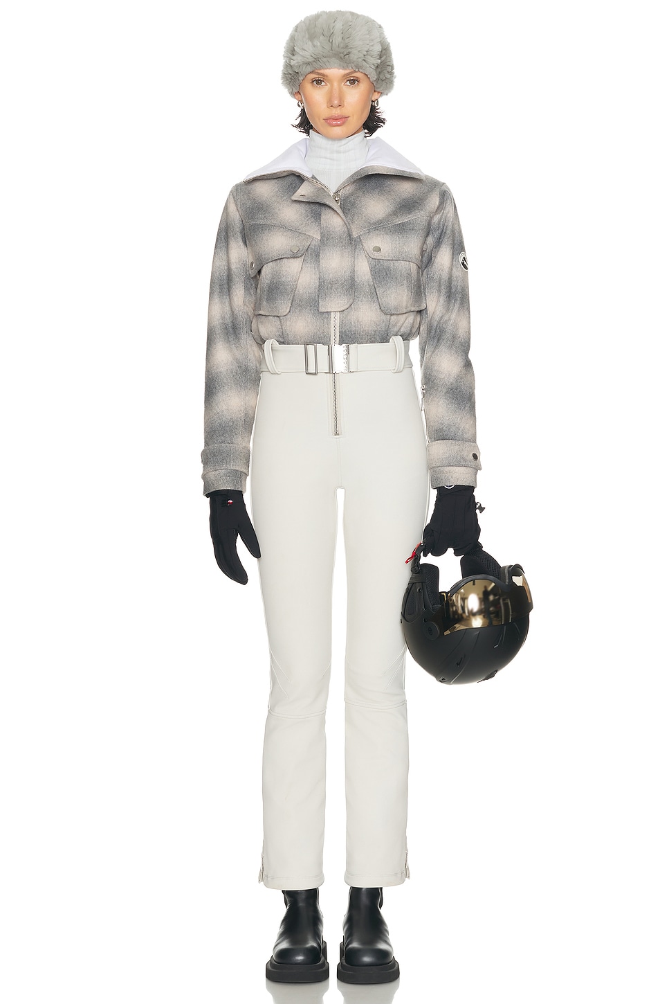 Image 1 of CORDOVA Telluride Ski Suit in Plaid Smoke & Stone