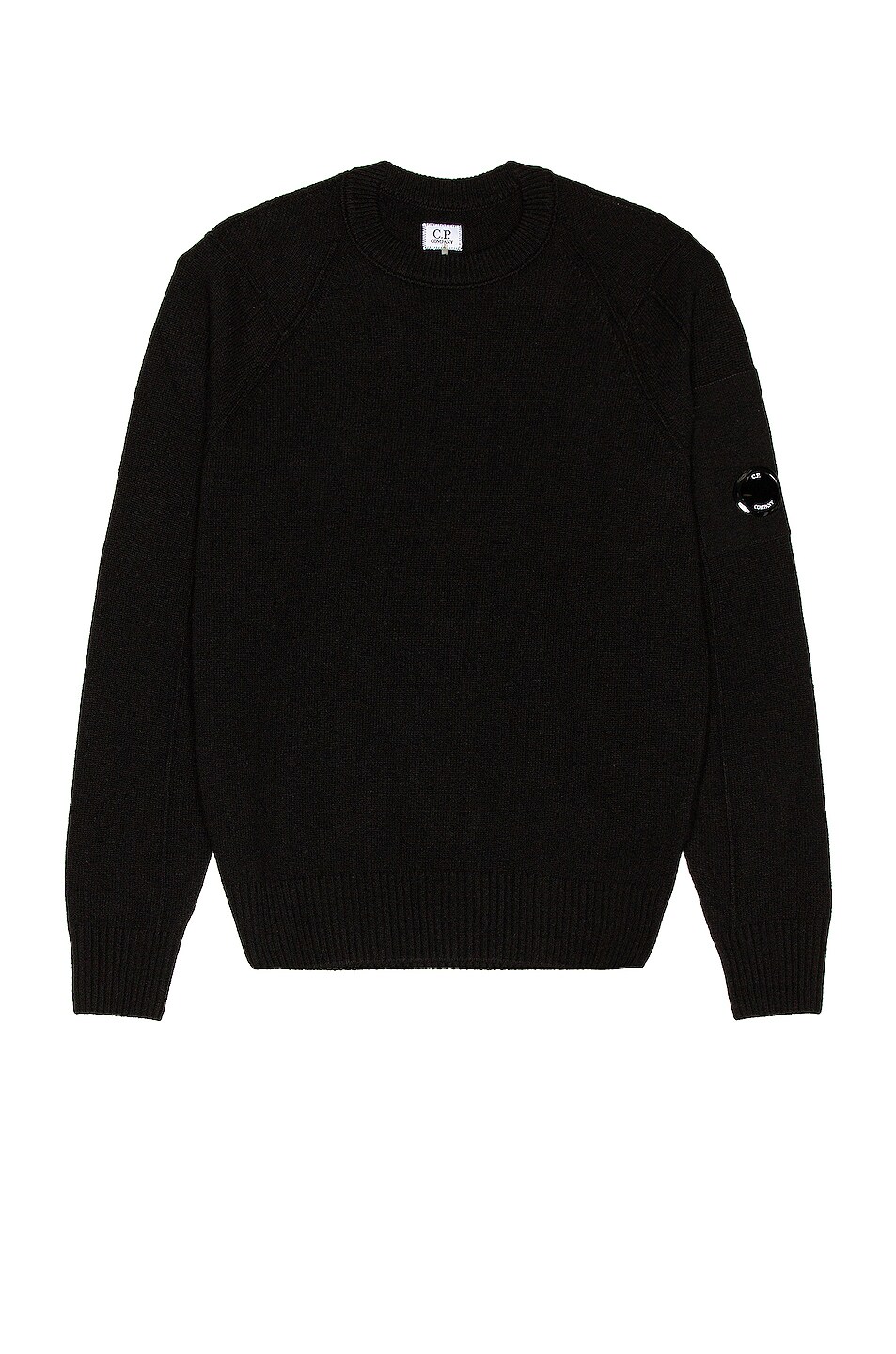 Image 1 of C.P. Company Lambswool Knit Crew Neck in Black