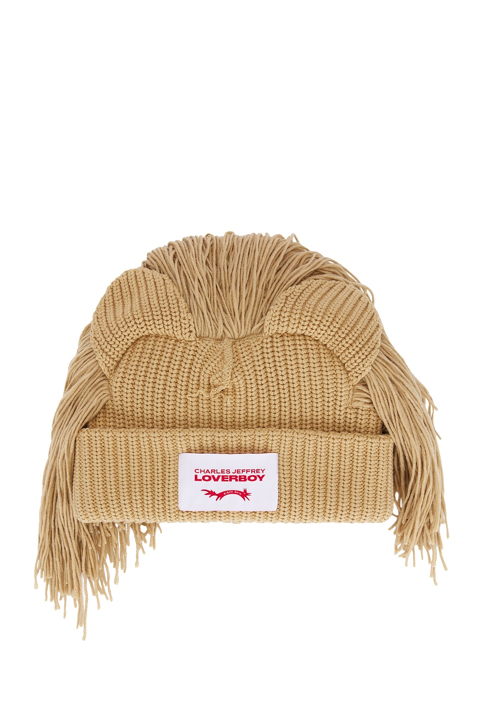 Supersized Lion Beanie in Beige