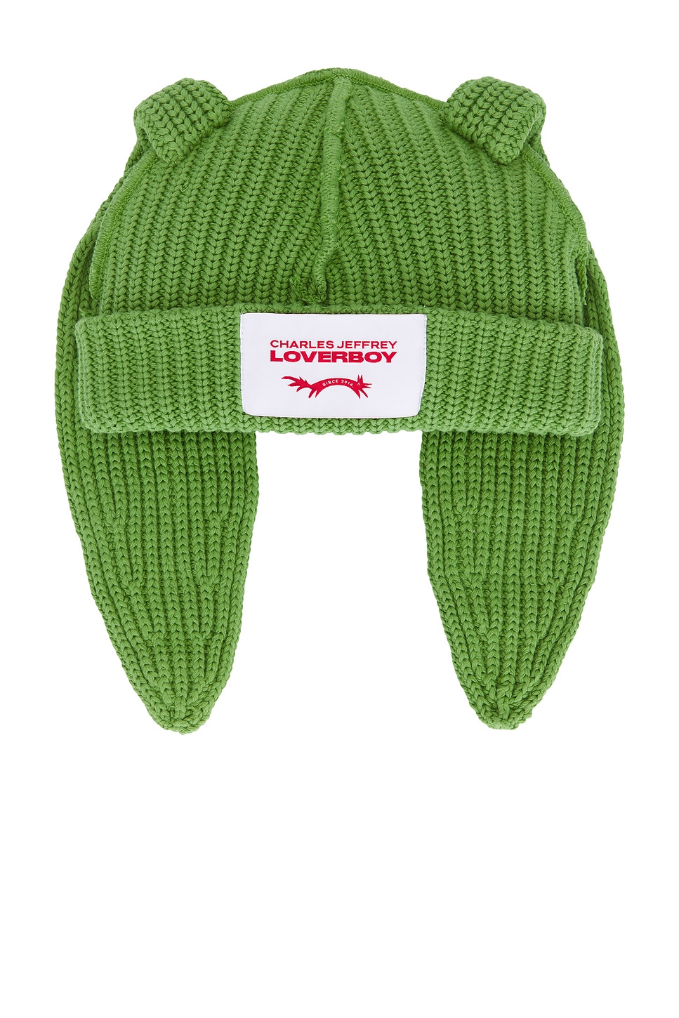 Chunky Rabbit Beanie in Green