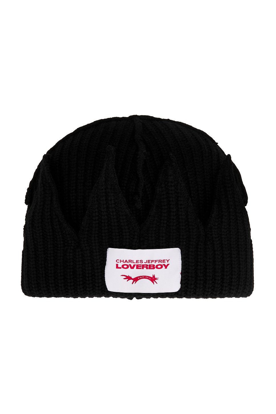 Chunky Crown Beanie in Black