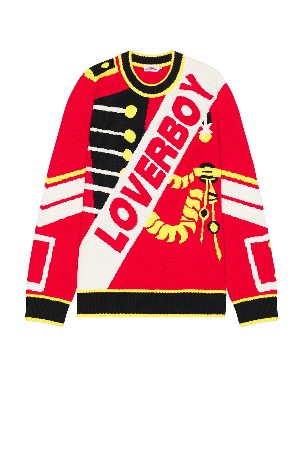 Image 1 of Charles Jeffrey LOVERBOY Loverboy Logo Jumper in Red Soldier