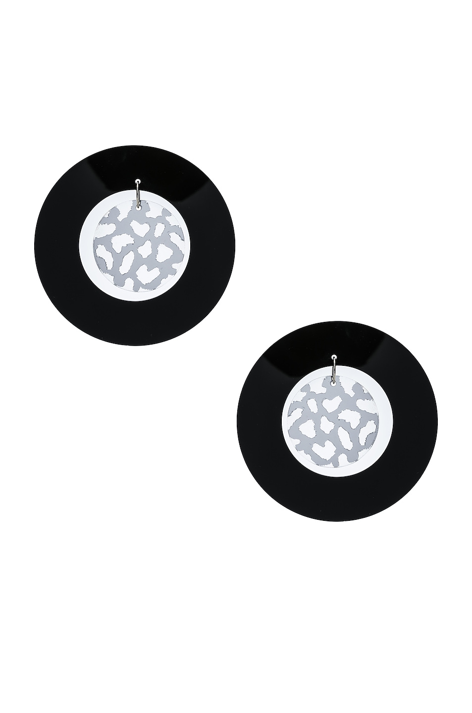 Image 1 of CARMEN MARCH Double Disc Earrings in Black