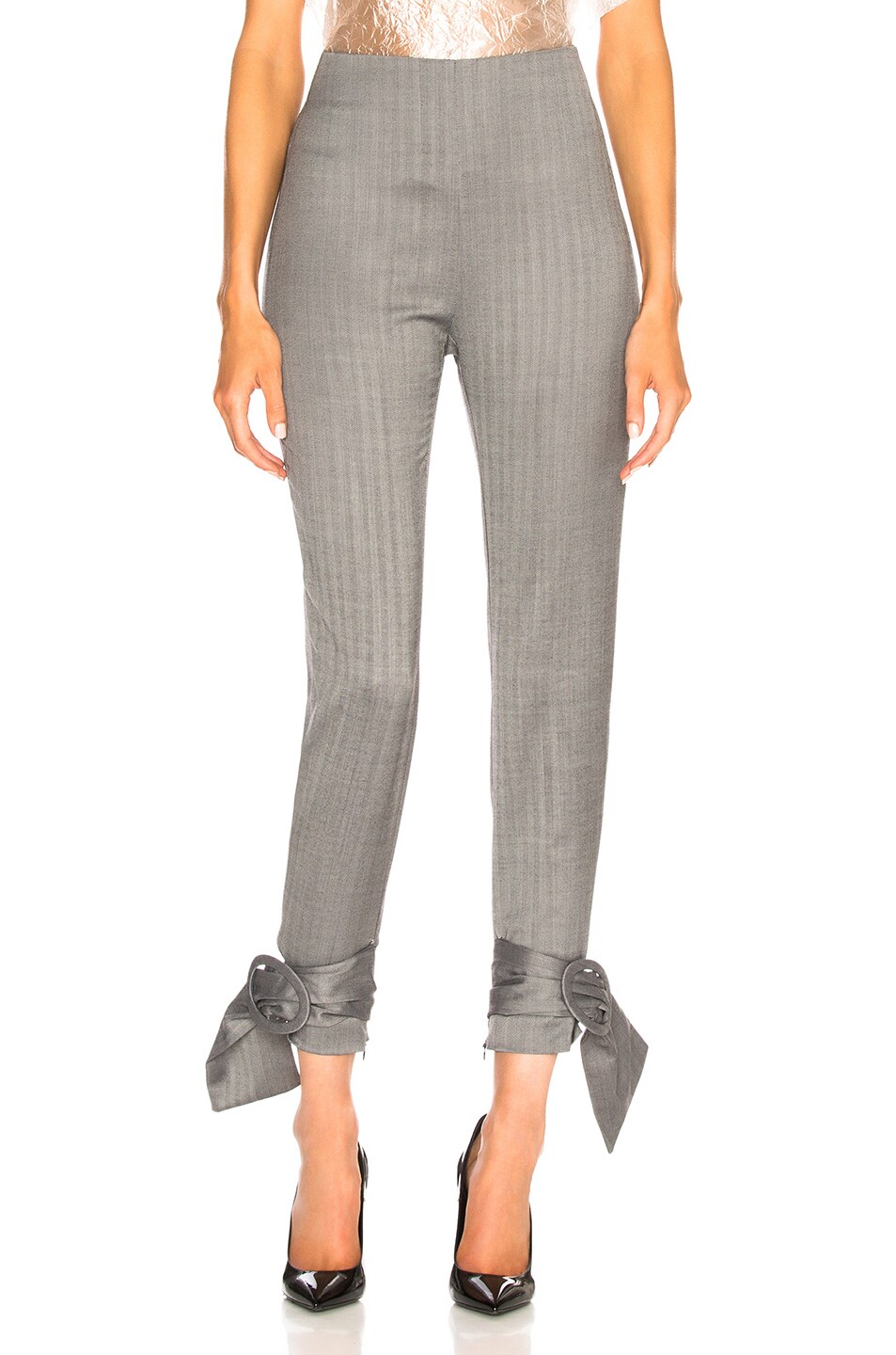 Image 1 of CARMEN MARCH Skinny Trousers in Grey