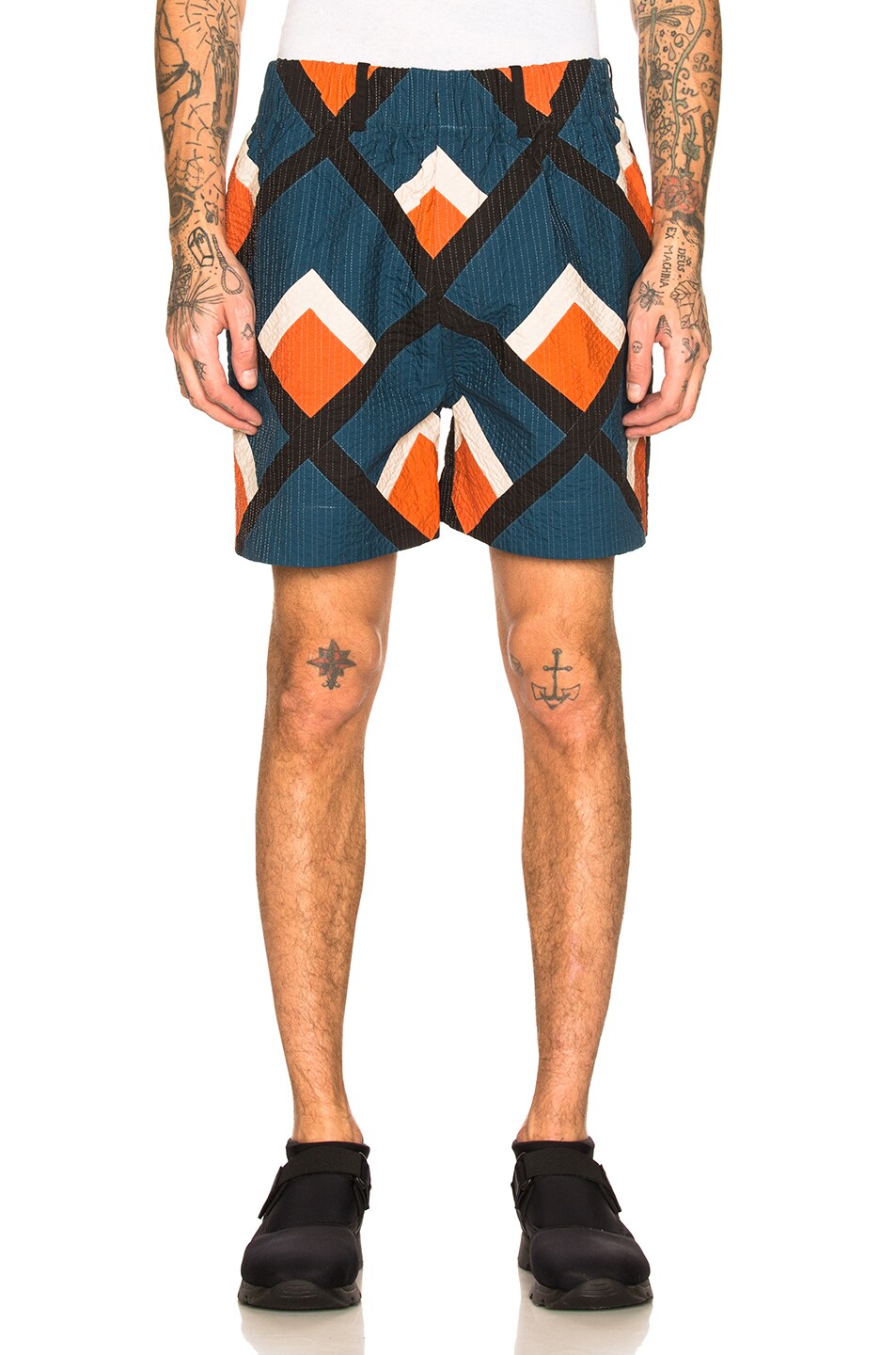 Image 1 of Craig Green Elasticated Shorts in Orange & Blue