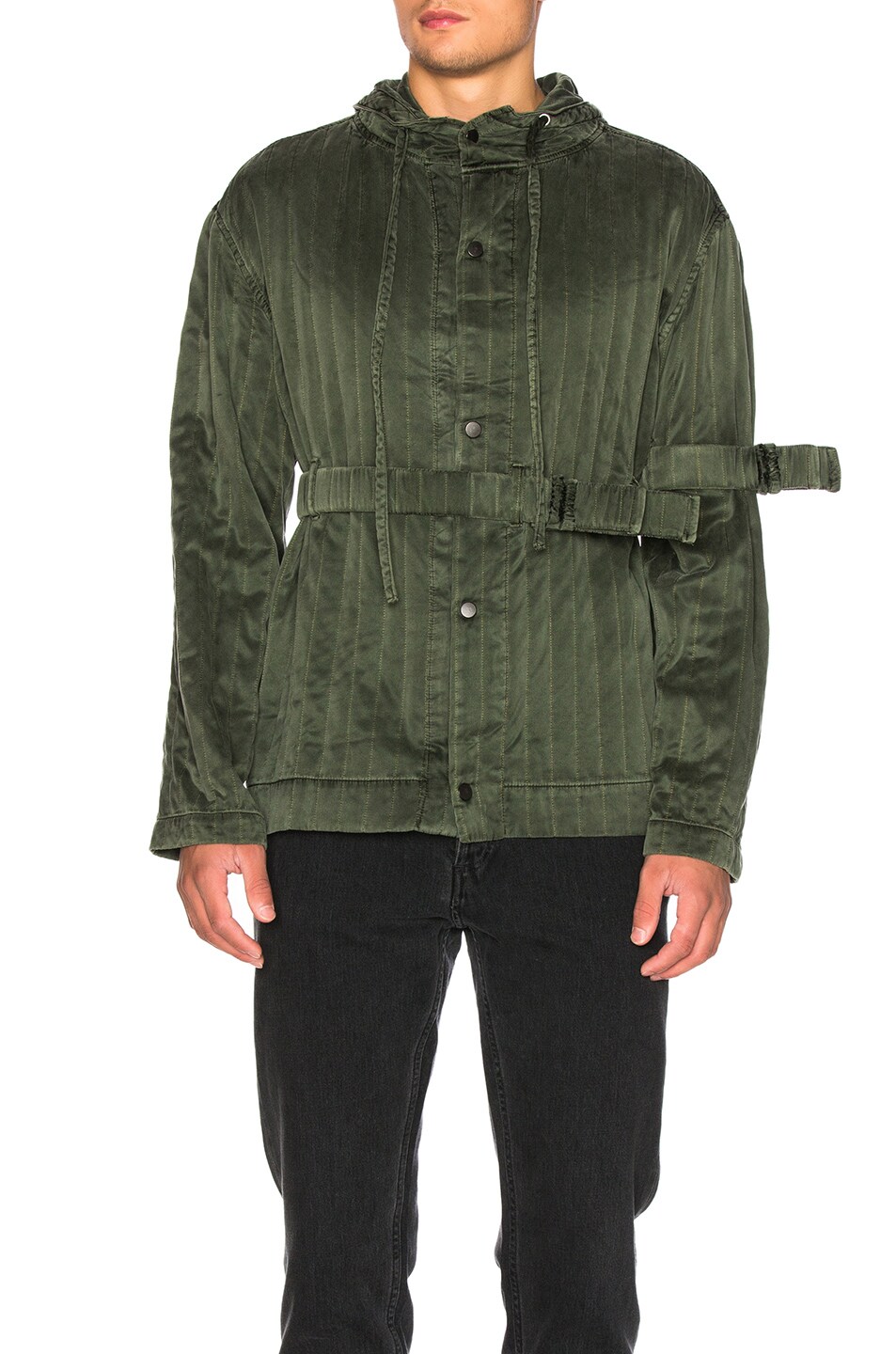 Image 1 of Craig Green Silk Hood Jacket in Green