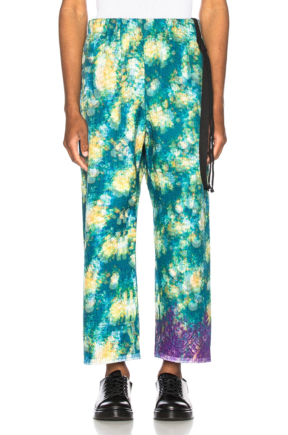 Image 1 of Craig Green Vibrating Floral Line Stitch Trousers in Green