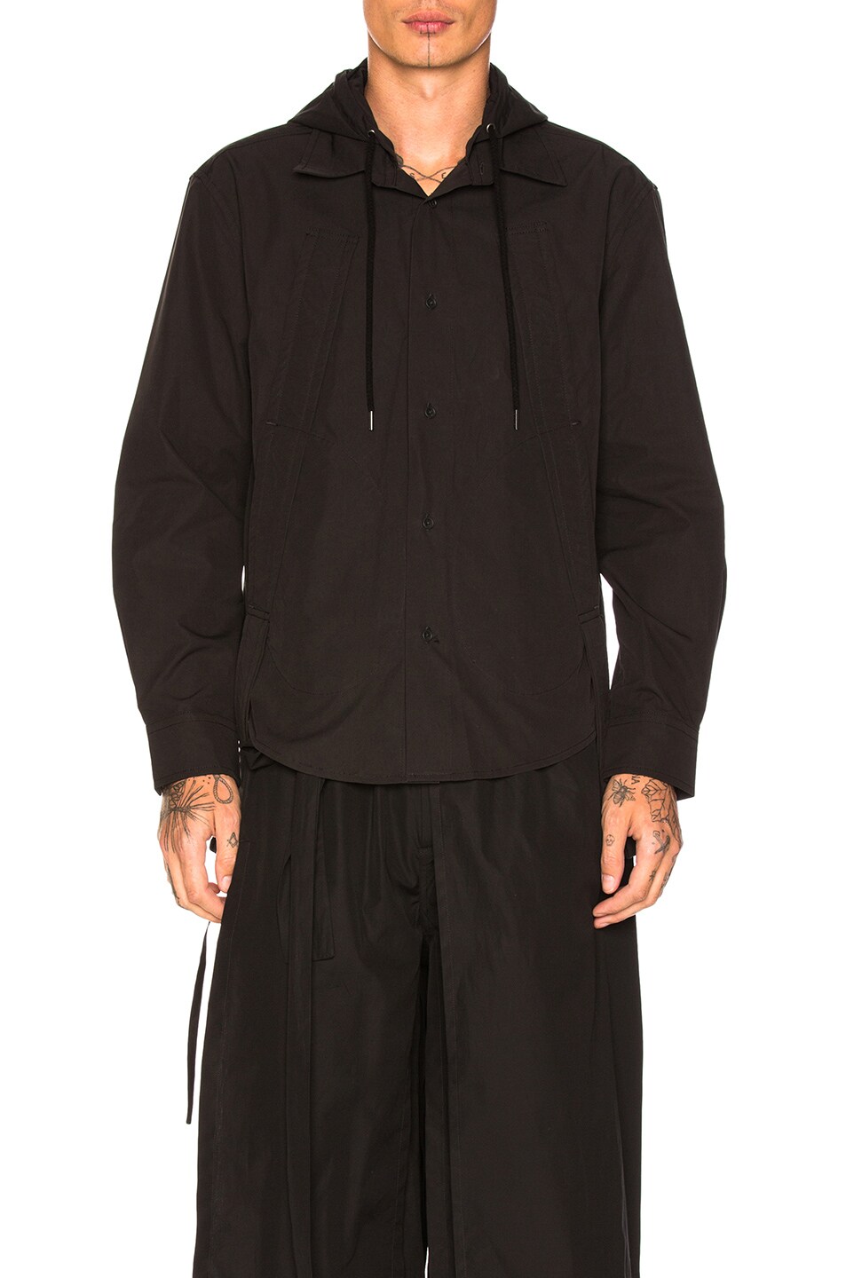 Image 1 of Craig Green Workwear Handle Hood Shirt in Black