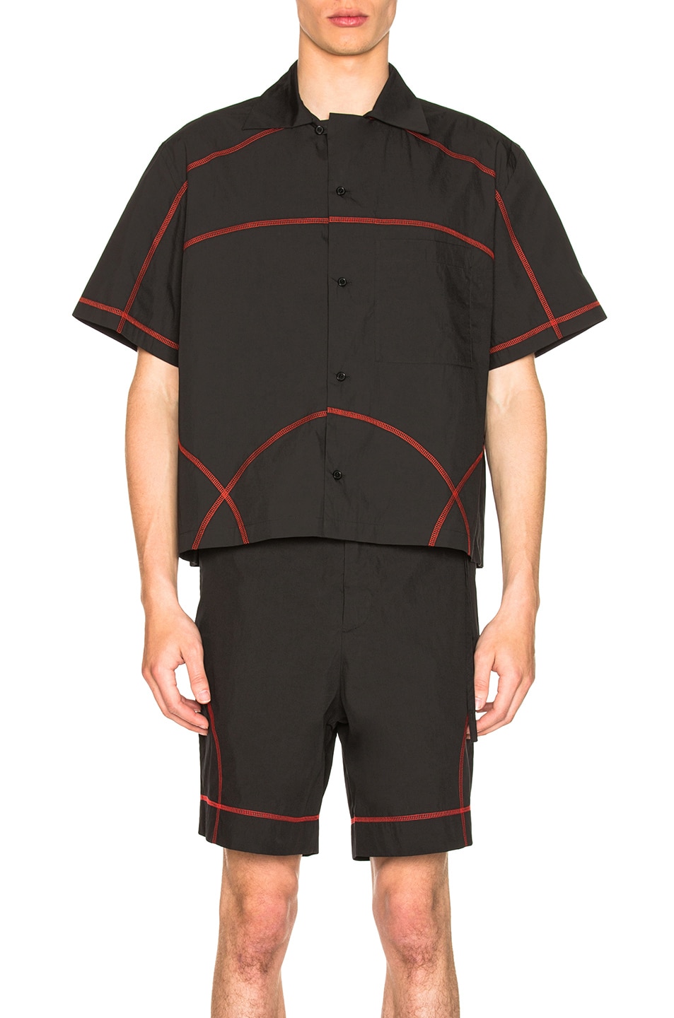Image 1 of Craig Green Short Sleeve Holiday Shirt in Black