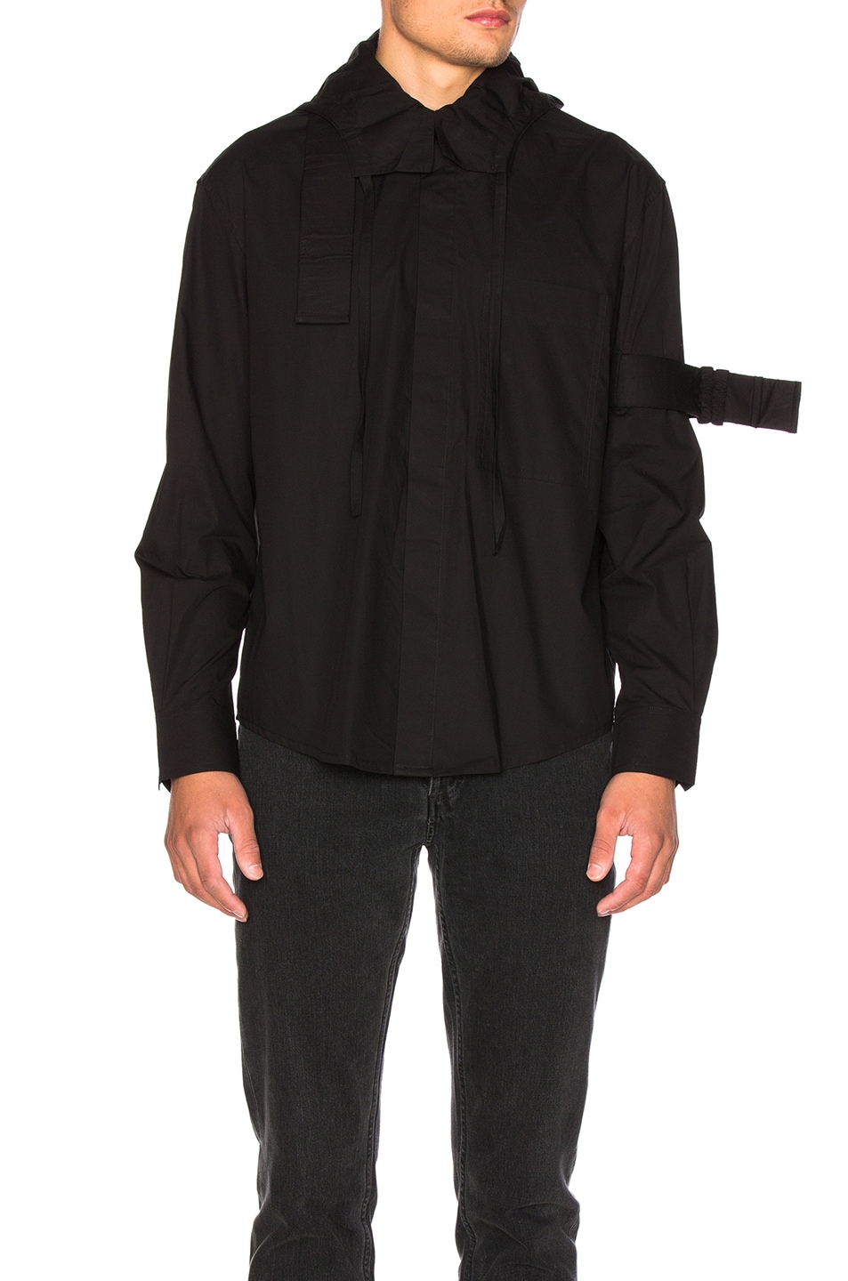 Image 1 of Craig Green Cotton Hooded Shirt in Black