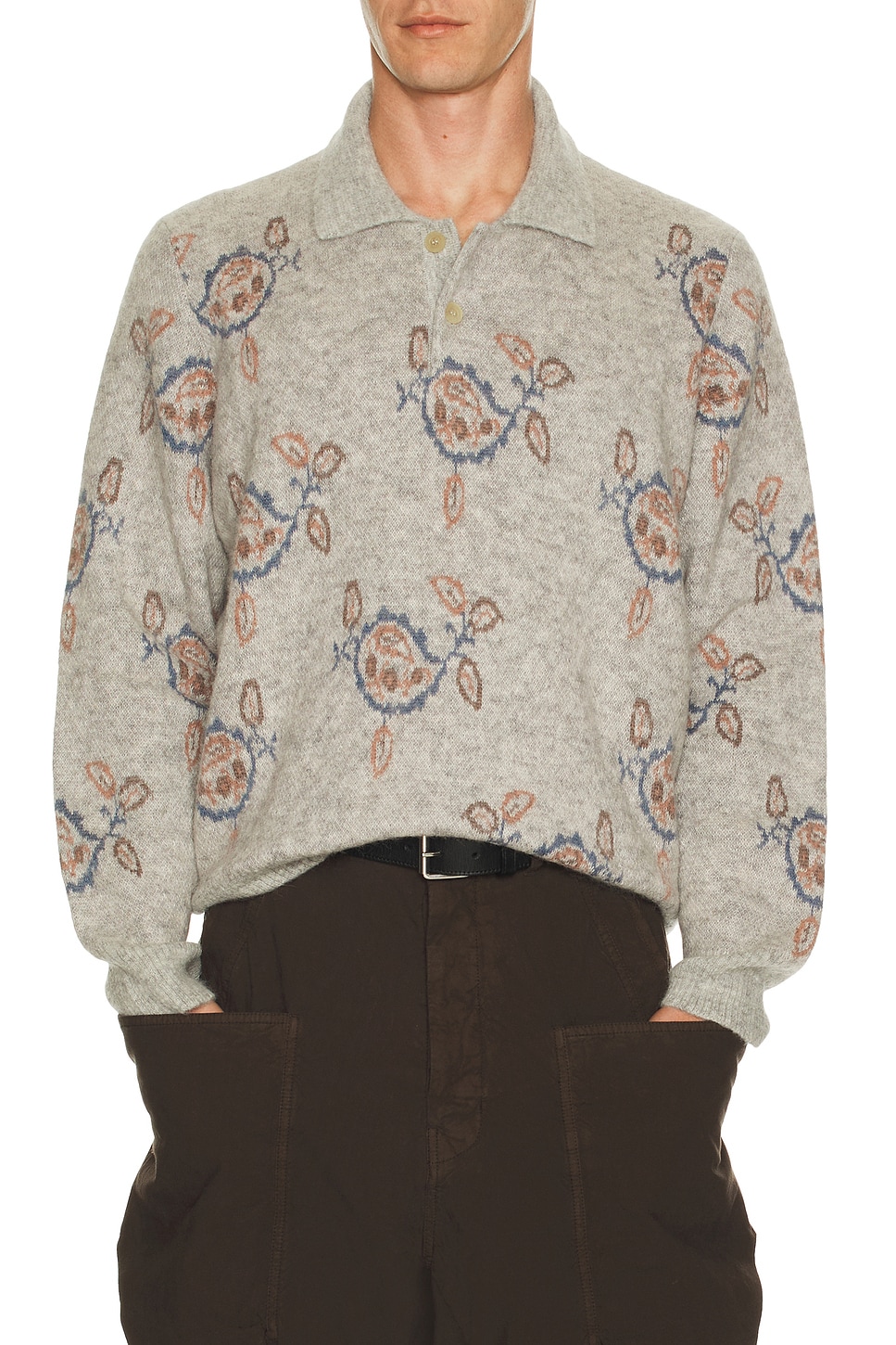 Image 1 of Corridor Maya Sweater Polo in Grey