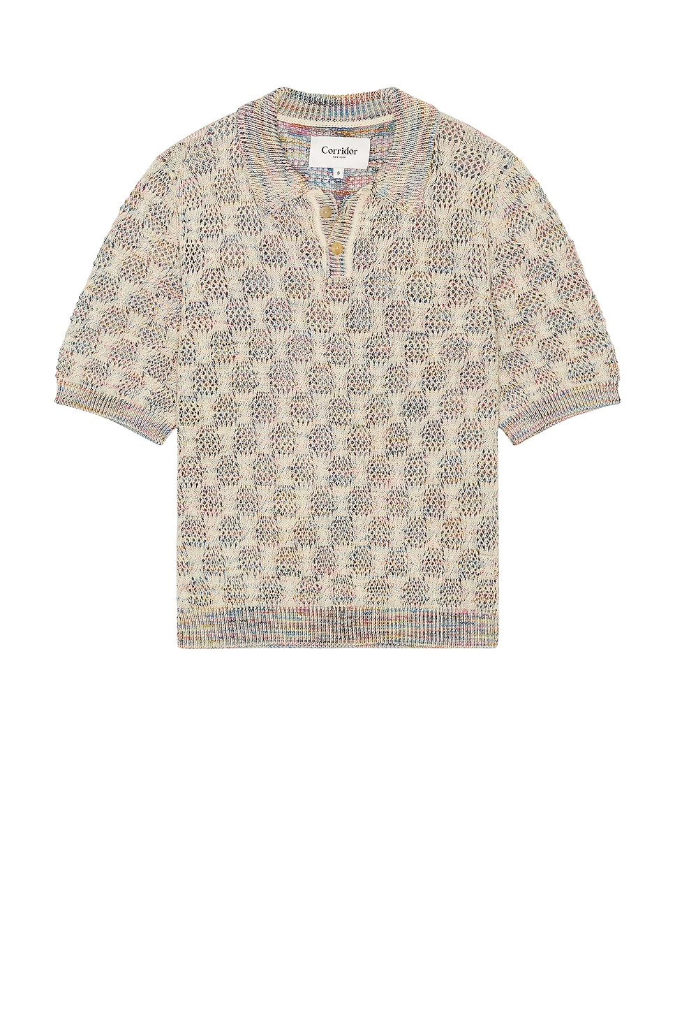 Cable Lace Polo in Cream