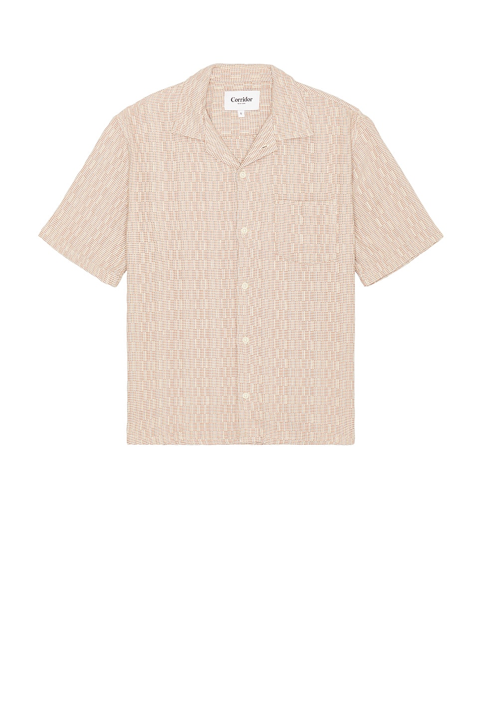 Rainbow Weave Short Sleeve Shirt in Pink