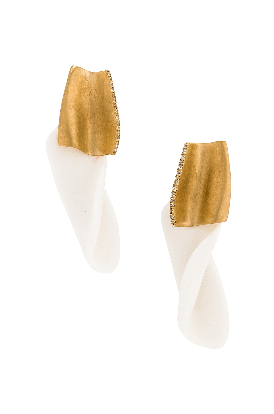 Image 1 of Completedworks Angry Intellectuals Earrings in Gold & White Topaz