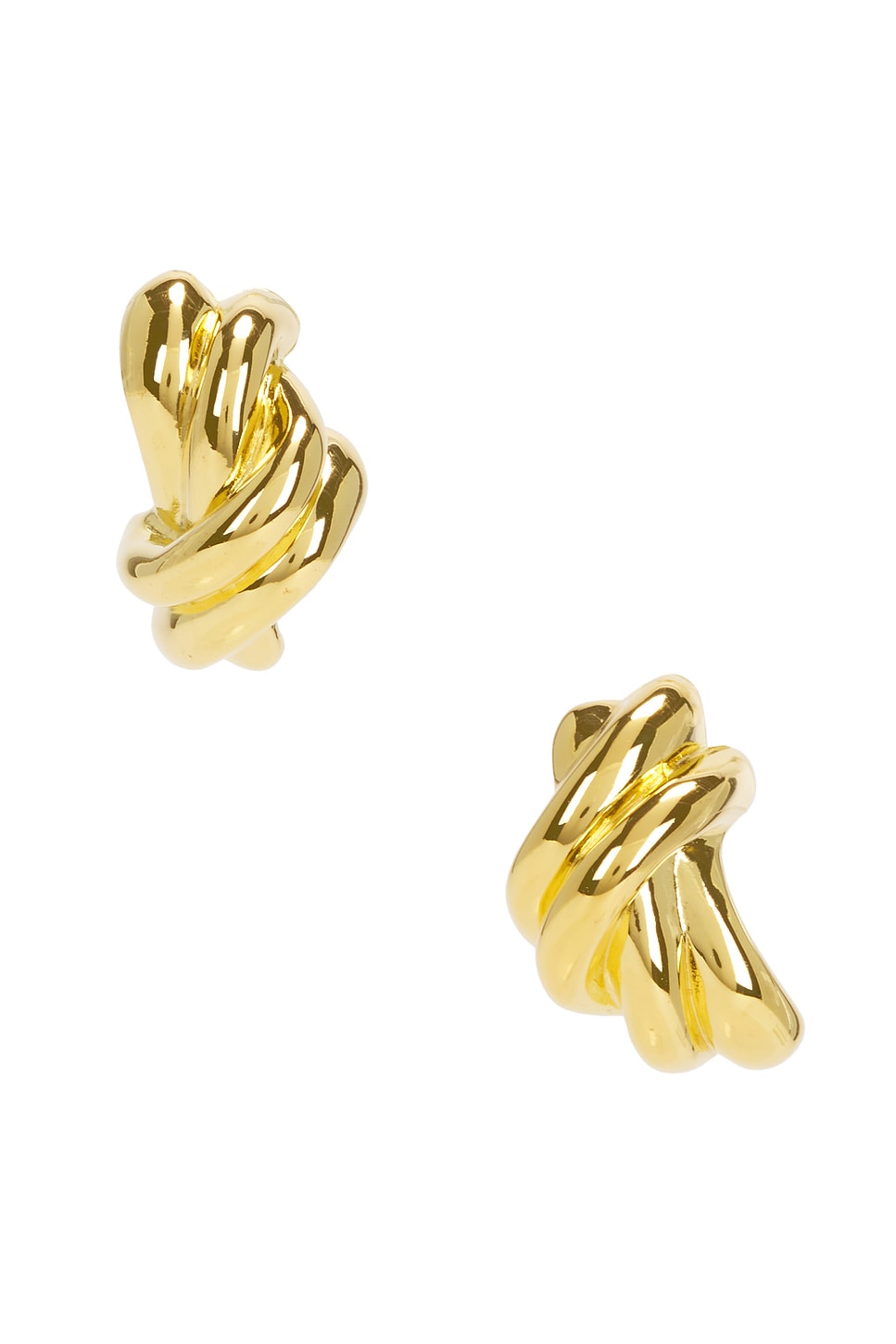 Stud Earrings in Metallic Gold