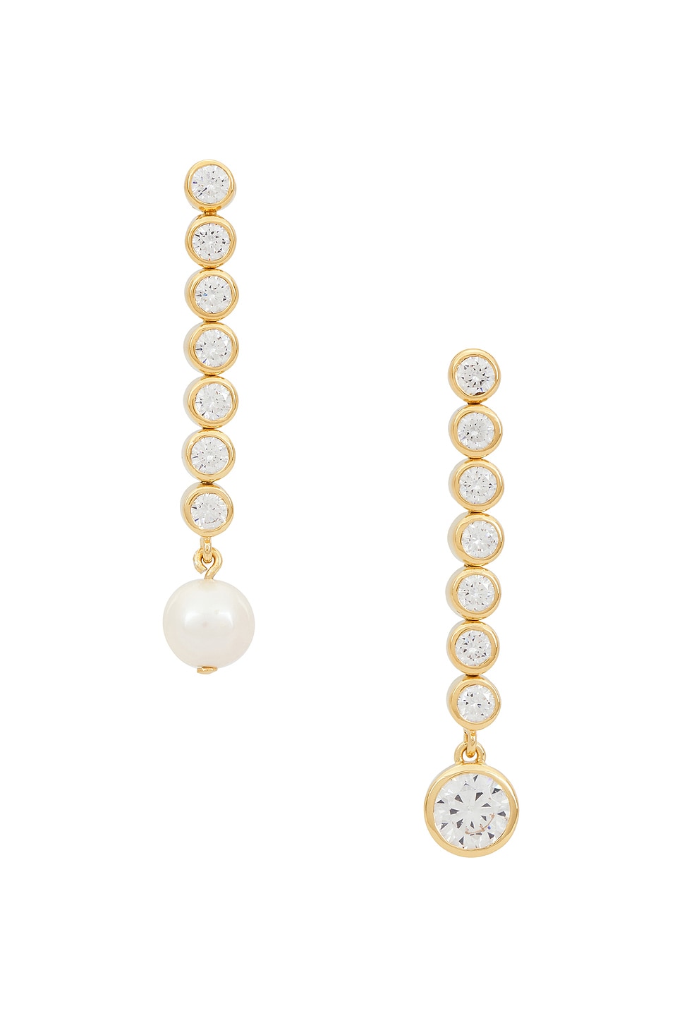 Image 1 of Completedworks 18k Gold Plated, Freshwater Pearl & Cubic Zirconia Earring in 18k Gold Plate